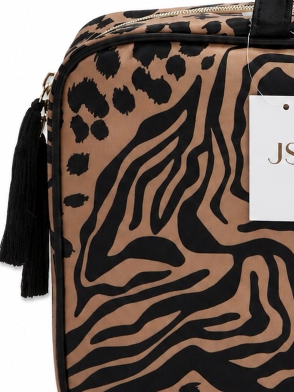 Jessica Simpson Animal Print Weekender Makeup Bag NET - Picture 5 of 5